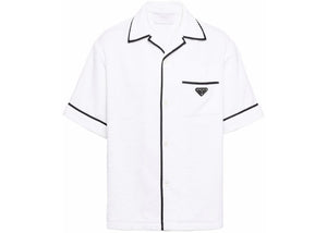 Prada Cotton Bowling Shirt White