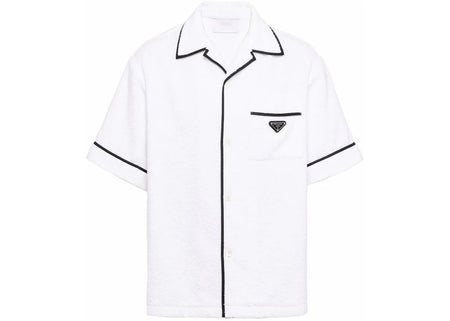 Prada Cotton Bowling Shirt White