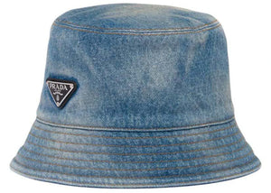 Prada Denim Bucket Hat Light Blue