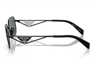 Prada Geometric Sunglasses Black/Black Grey (SPRA51 1AB-5Z1)