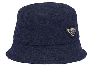 Prada Loden Bucket Hat Navy