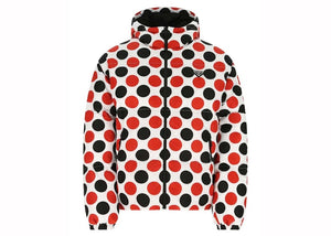 Prada Logo Plaque All-Over Printed Jacket White/Red/Black