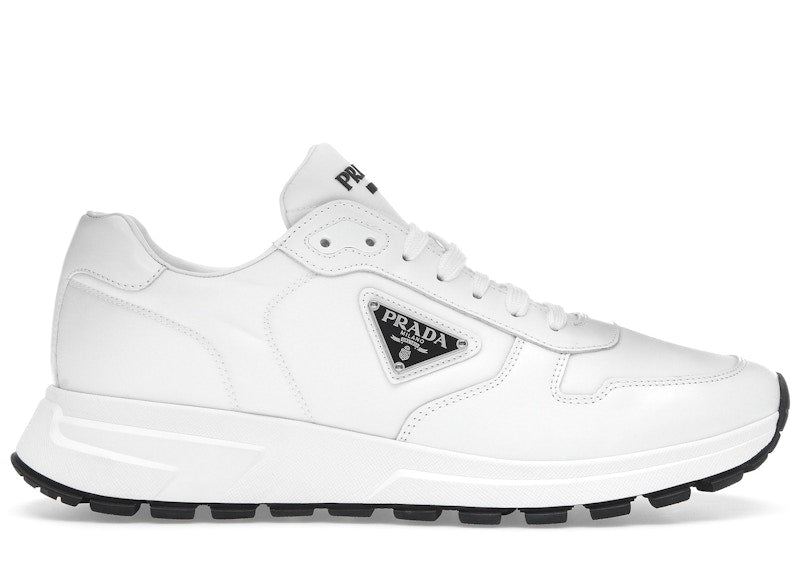Prada PRAX 01 Sneakers Re-Nylon Brushed Leather White Black