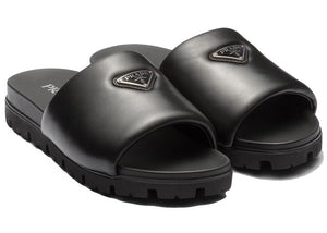 Prada Padded Slides Black Nappa Leather (Men's)
