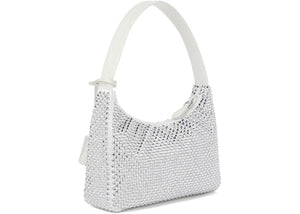 Prada Re-Edition 2000 Crystal Mini Bag White