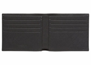 Prada Saffiano Leather Bi-Fold Wallet Black