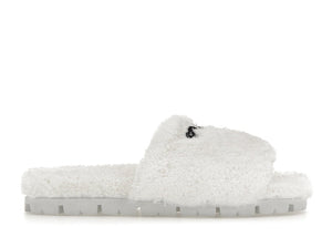 Prada Terry Cloth Slide White Black (Women's)