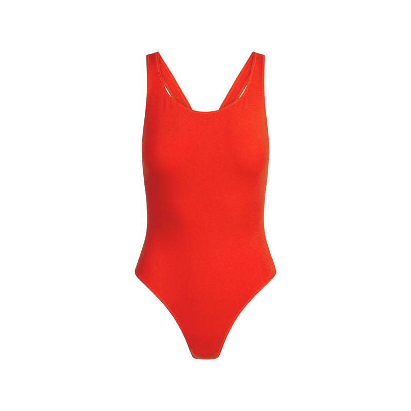 SKIMS COTTON JERSEY MUSCLE BODYSUIT
