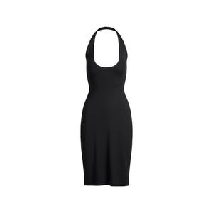 SKIMS PLUNGE HALTER MIDI DRESS
