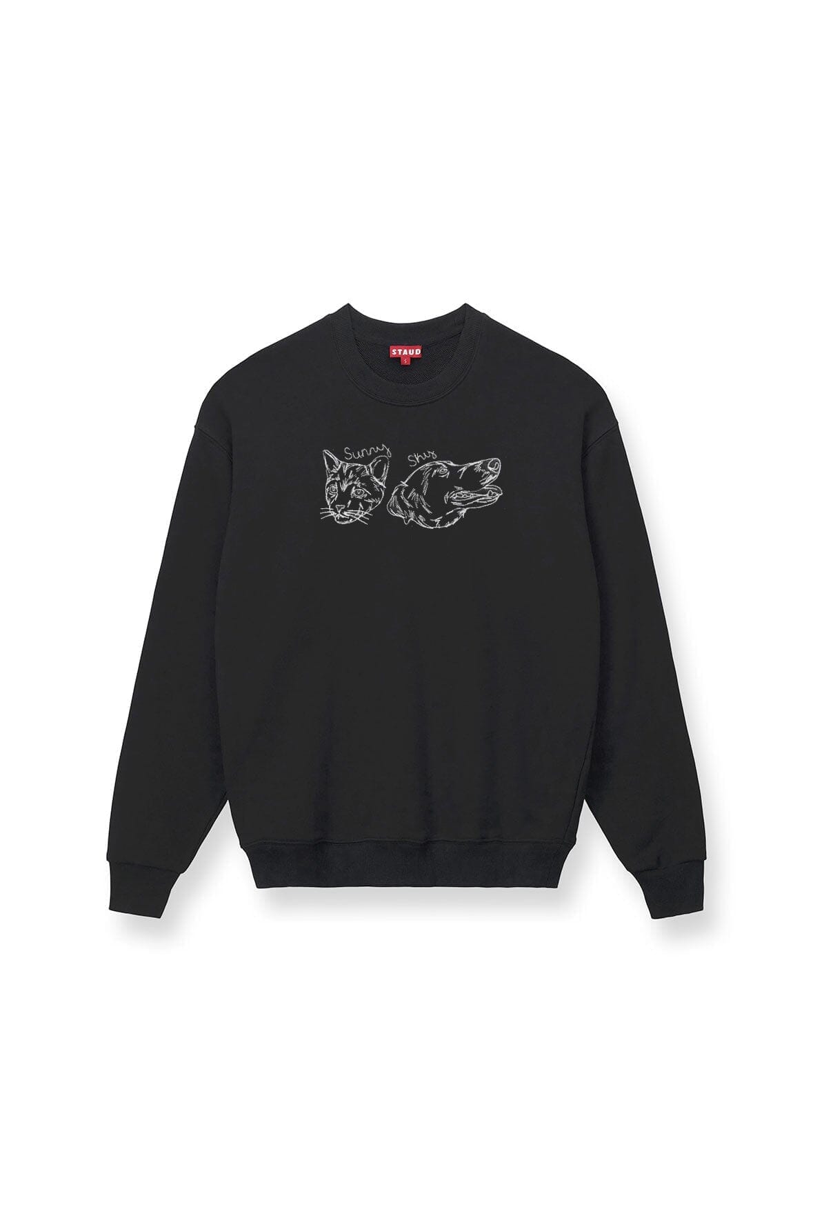 CUSTOM STAUD x C.BONZ OVERSIZED SWEATSHIRT BLACK