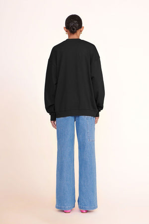CUSTOM STAUD x C.BONZ OVERSIZED SWEATSHIRT BLACK