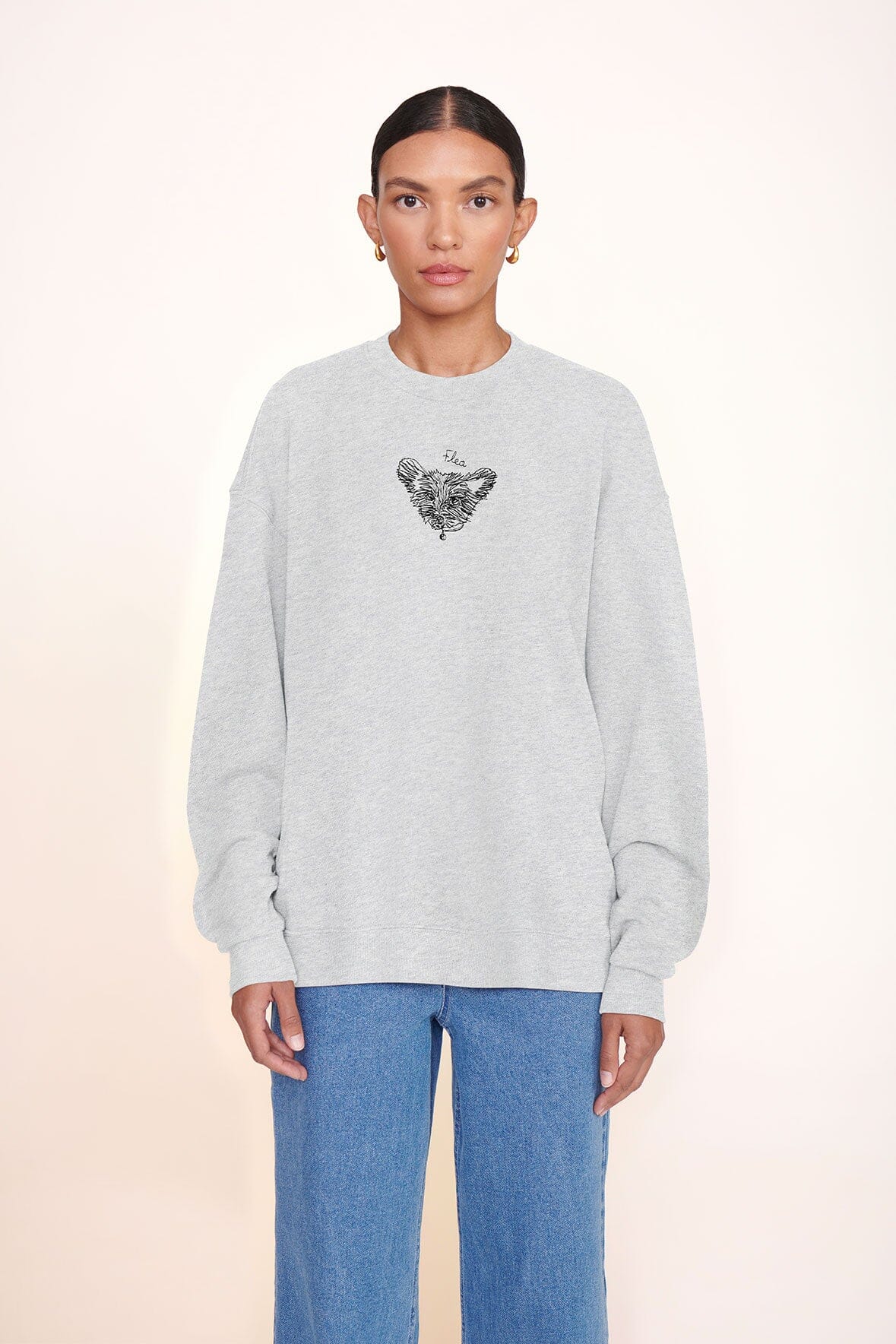 CUSTOM STAUD x C.BONZ OVERSIZED SWEATSHIRT GREY