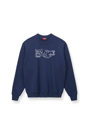 CUSTOM STAUD x C.BONZ OVERSIZED SWEATSHIRT NAVY