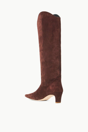 WESTERN WALLY BOOT MAHOGANY SUEDE