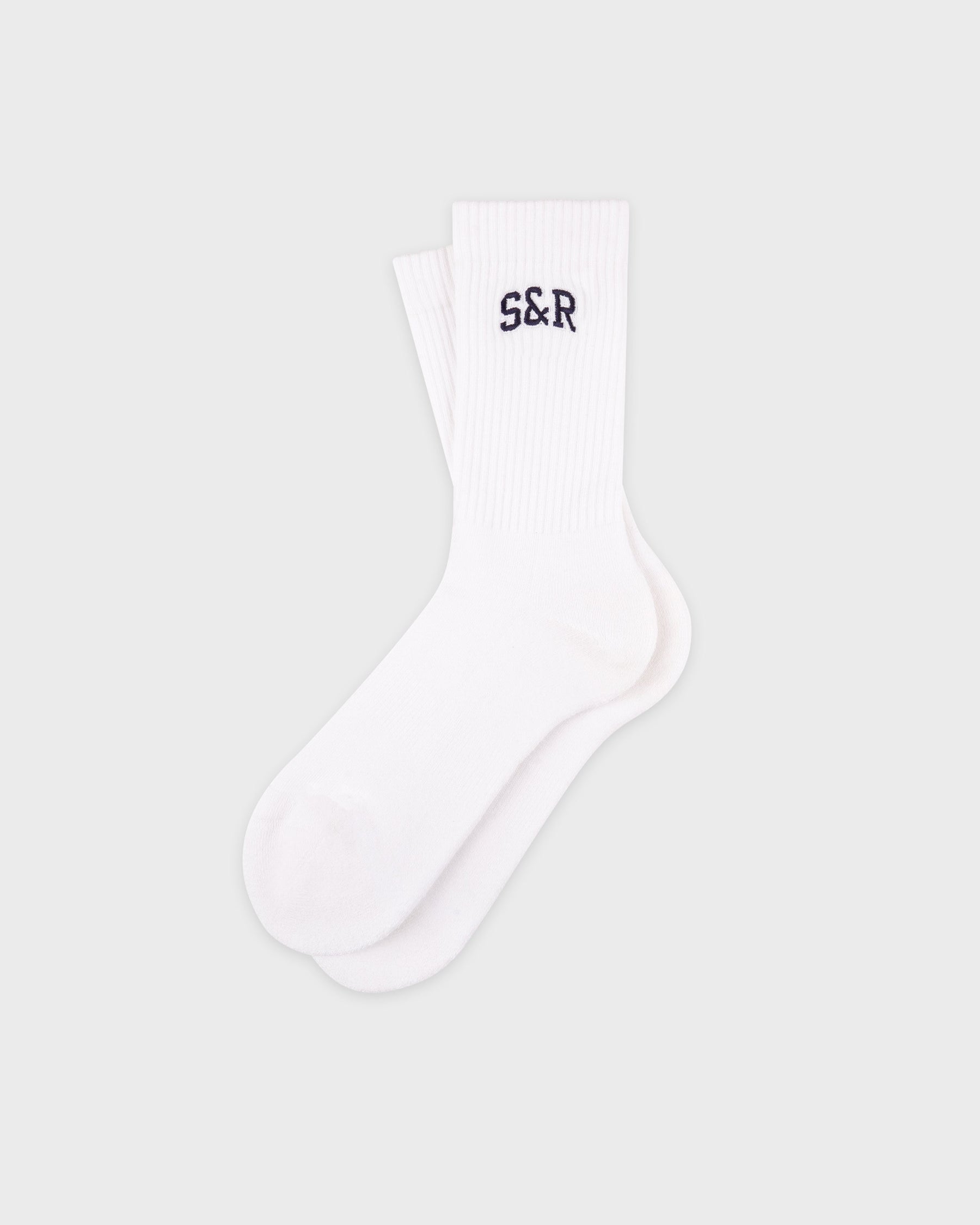 S&R Ivy Socks - White/Navy