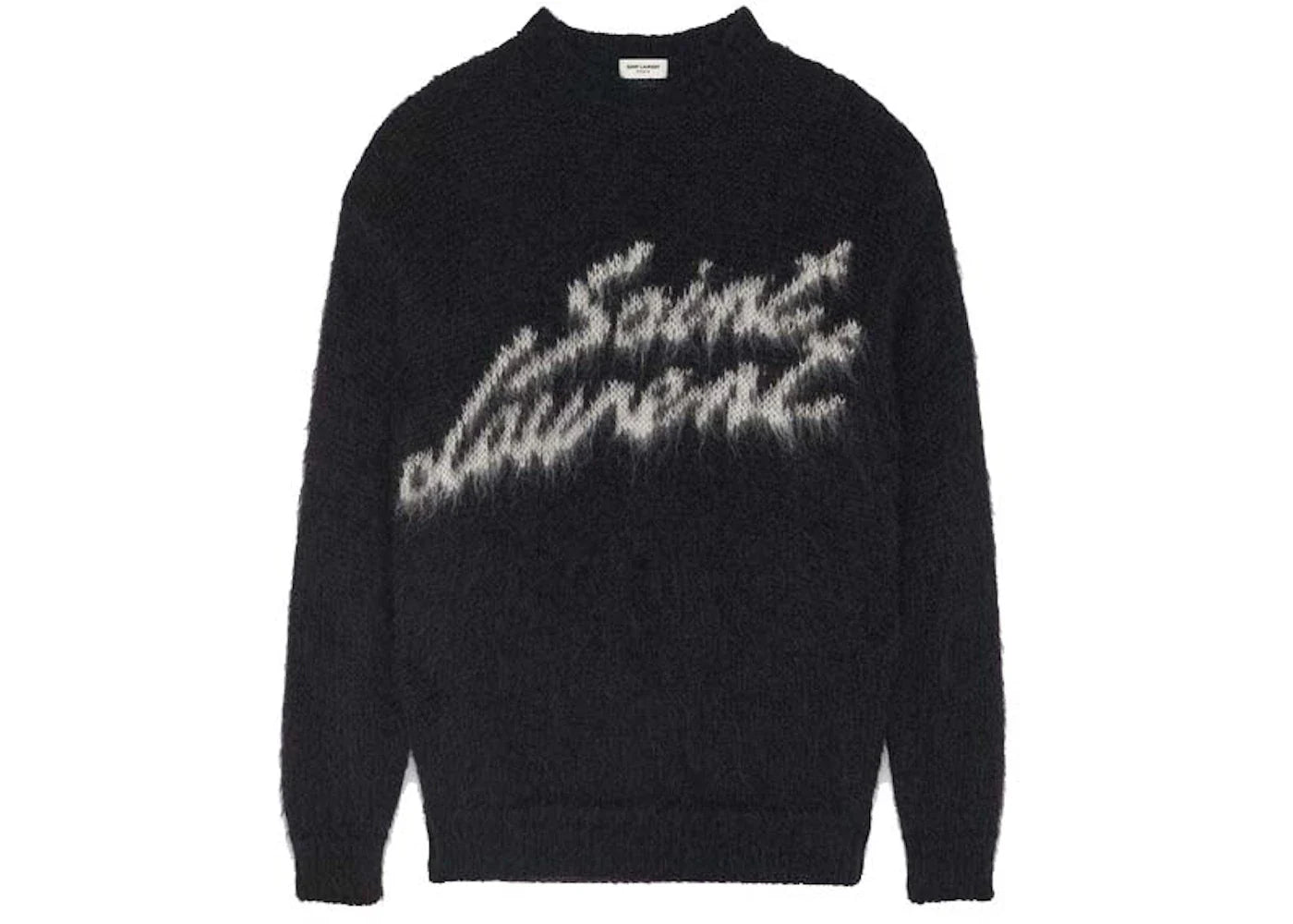 Saint Laurent 90S Sweater In Mohair Black White