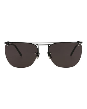 Saint Laurent Aviator Sunglasses Black/Black/Black (SL600-30014318-001)
