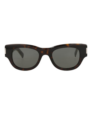 Saint Laurent Cat Eye-Frame Recycled Acetate Sunglasses Havana Crystal Grey (SL573-30014070-002)