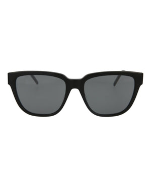 Saint Laurent Cat Eye Sunglasses Black/Black/Silver (SLM48S-30007876-003)