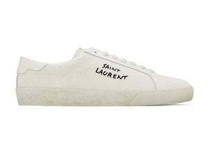 Saint Laurent Court Classic SL/06 Low Distressed Cream (Women's)