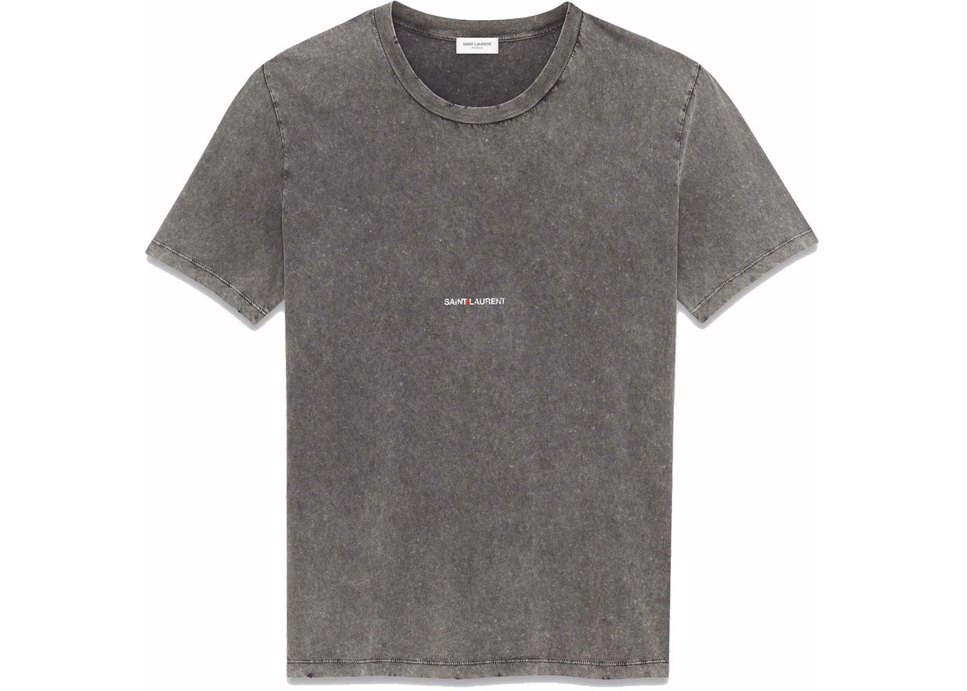 Saint Laurent Logo Rive Gauche T-Shirt Washed Black