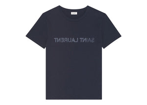 Saint Laurent Reverse Logo T-Shirt Navy