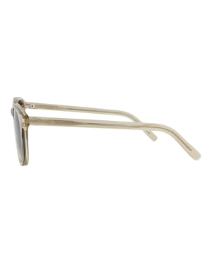 Saint Laurent Round-Frame Acetate Sunglasses Yellow Yellow Brown (SL401-30009335-008)