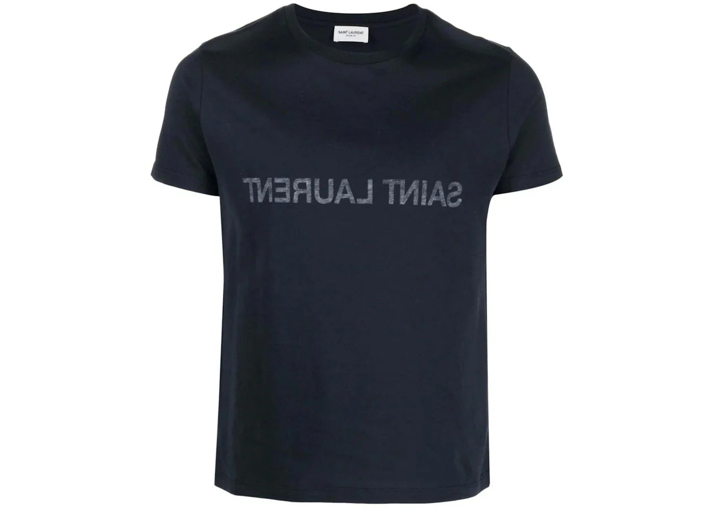 Saint Laurent Round Neck T-Shirt Marine/Naturel