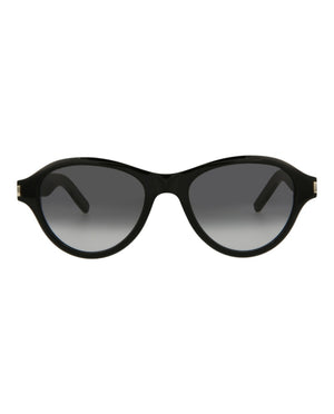 Saint Laurent Round Oval Sunglasses Black/Black/Grey (SL520SUNSE-30013041-001)