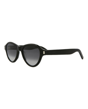 Saint Laurent Round Oval Sunglasses Black/Black/Grey (SL520SUNSE-30013041-001)
