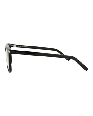 Saint Laurent Square-Frame Acetate Optical Frames Black Black Transparent (SL343-30008559-003)