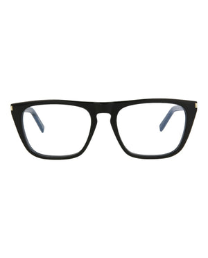 Saint Laurent Square-Frame Acetate Optical Frames Black Black Transparent (SL343-30008559-003)