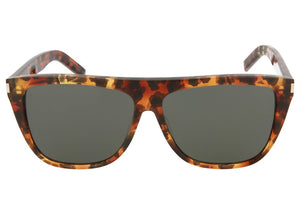 Saint Laurent Square-Frame Acetate Sunglasses Havana/Grey (SL1-30000164-015)
