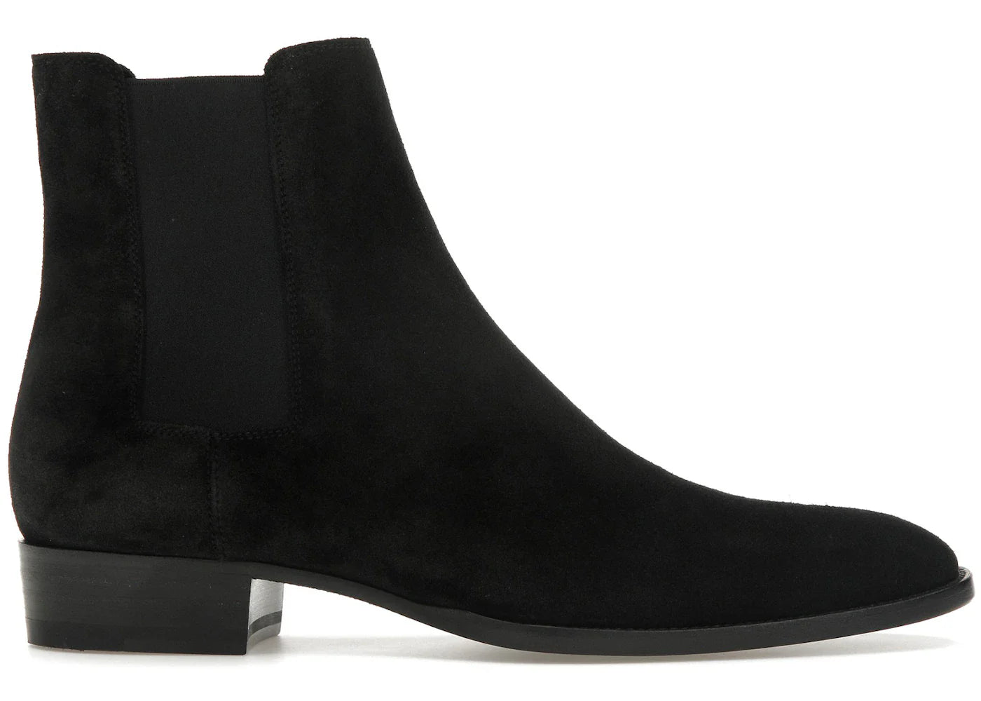 Saint Laurent Wyatt Chelsea Boot Black Suede