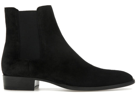 Saint Laurent Wyatt Chelsea Boot Black Suede
