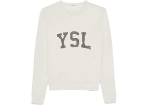 Saint Laurent YSL Vintage Sweatshirt Dirty Ecru