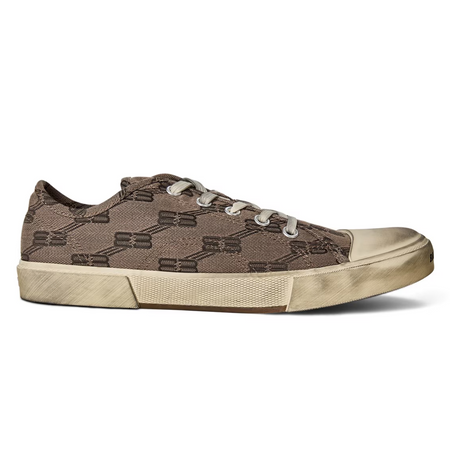 BALENCIAGA  Paris Monogram Low Trainers grey/brown