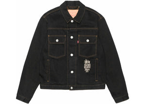 Stussy x Levi'S Crispy Rinse Trucker Jacket Black/Brown