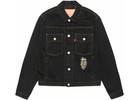 Stussy x Levi'S Crispy Rinse Trucker Jacket Black/Brown
