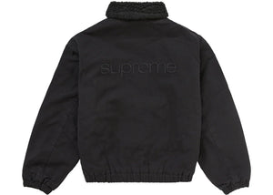 Supreme Faux Shearling Lined Bomber Jacket Black