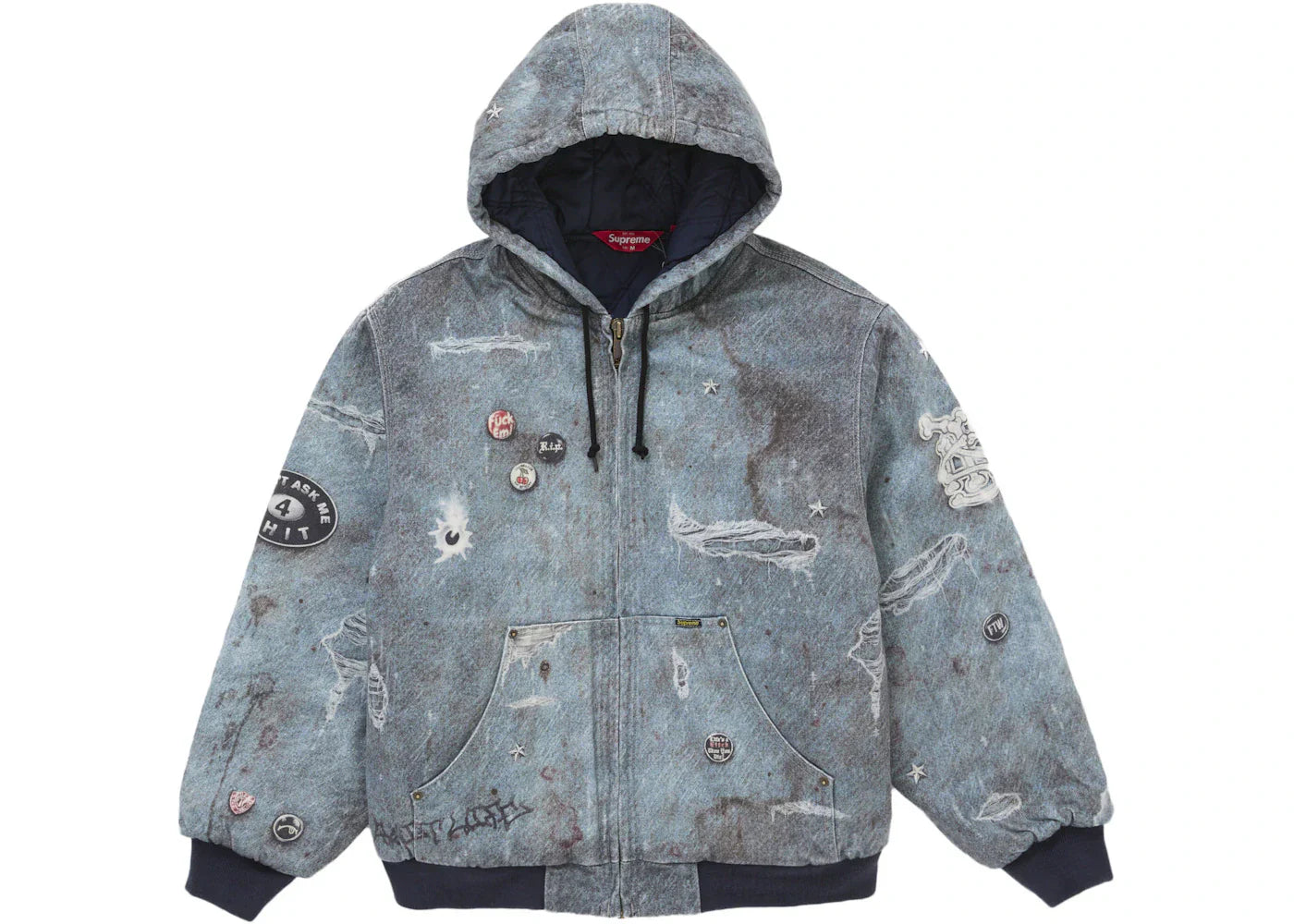 Hjr Trompe L'Oeil Hooded Work Jacket Blue