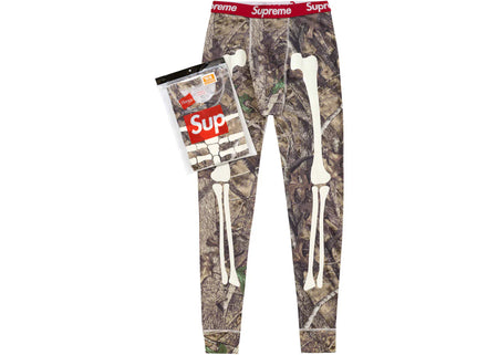 Supreme Hanes Bones Thermal Pant 1 Pack Woodland Camo