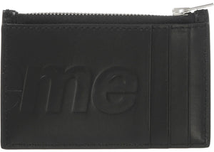 Supreme Leather Zip Card Holder Black