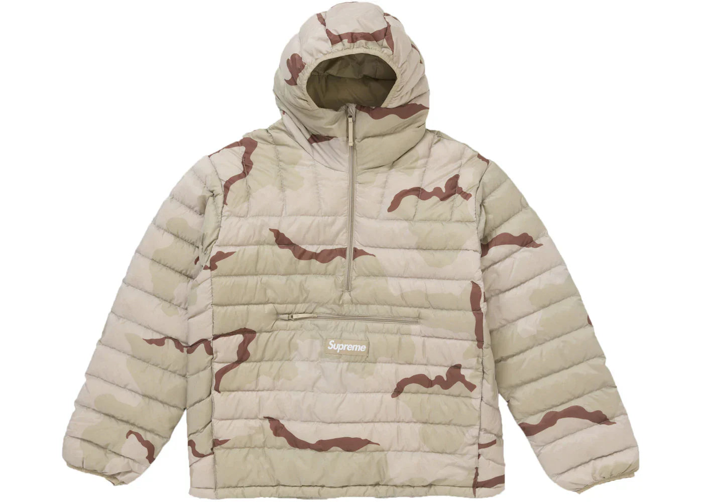 Supreme Micro Down Half Zip Hooded Pullover (Fw24) Desert Camo