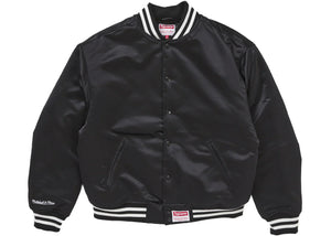 Supreme Mitchell & Ness Satin Varsity Jacket (Fw24) Black