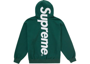 Supreme Satin Applique Hoodie Fw24 Dark Green