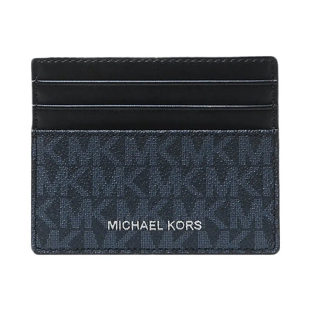 Michael Kors Cooper Signature Logo Card Case Admrl-Plblue