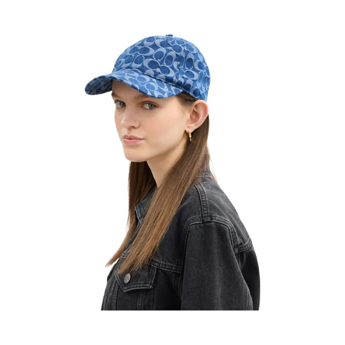 Coach Signature Denim Baseball Hat Denim