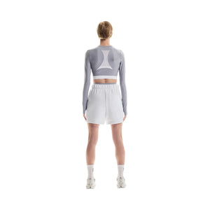 On Train Long Sleeve Crop Lilac