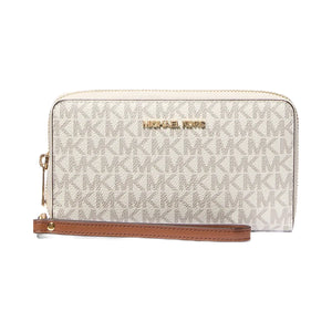 Michael Kors Jet Set Signature Logo Smartphone Wristlet Vanilla